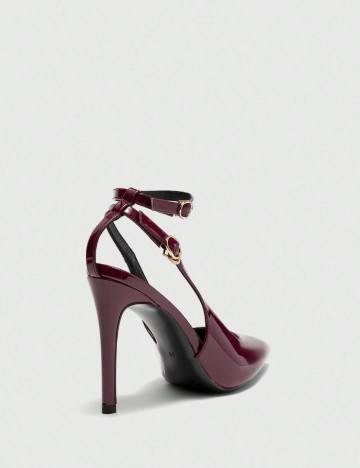 Pantofi cu toc Shein, vișiniu