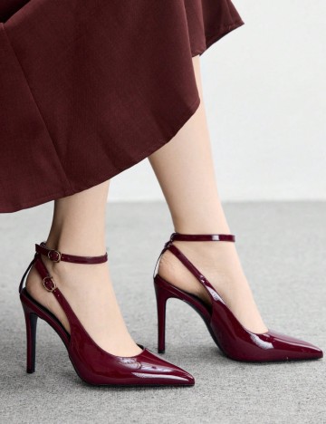 Pantofi cu toc Shein, vișiniu