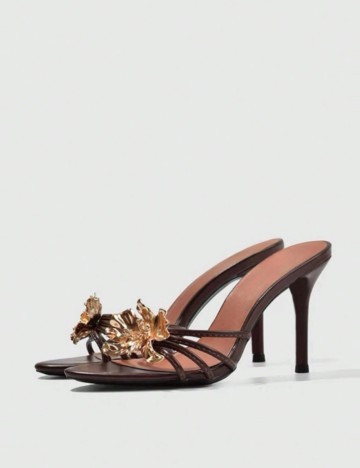 Saboți cu toc Shein, maro