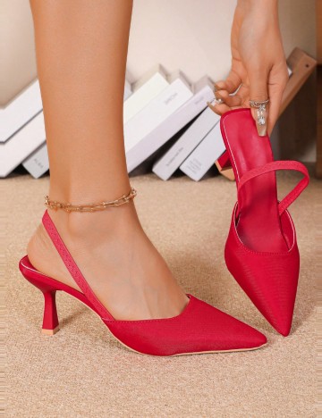 Pantofi cu toc Shein, roșu