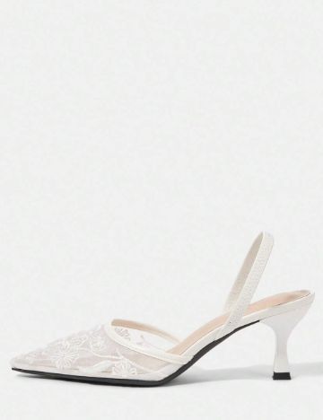 Pantofi cu toc Shein, alb