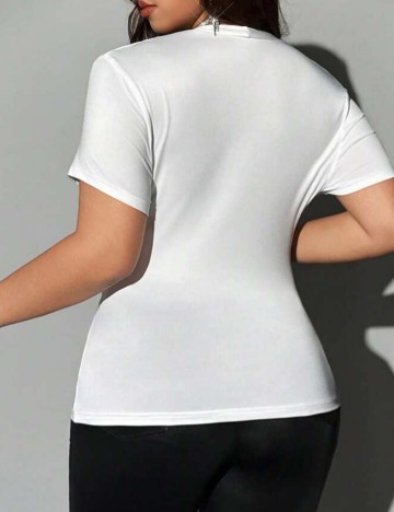 Tricou Shein Curve+, alb
