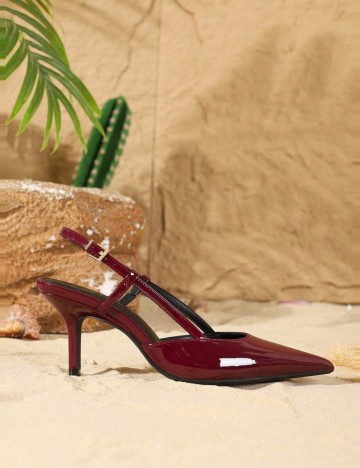 Pantofi cu toc Shein, vișiniu