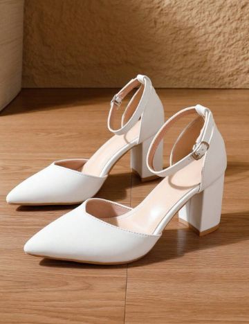 Pantofi cu toc Shein, alb