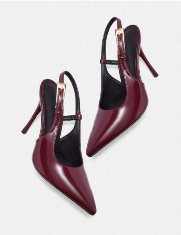 Pantofi cu toc Shein CUCCOO, vișiniu