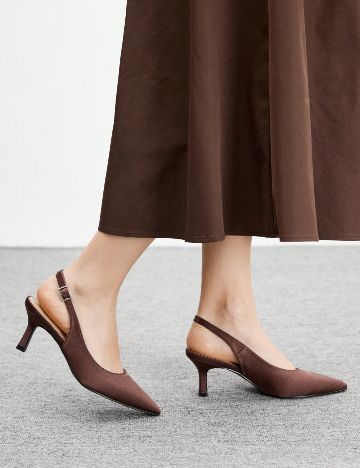 Pantofi cu toc Shein, maro