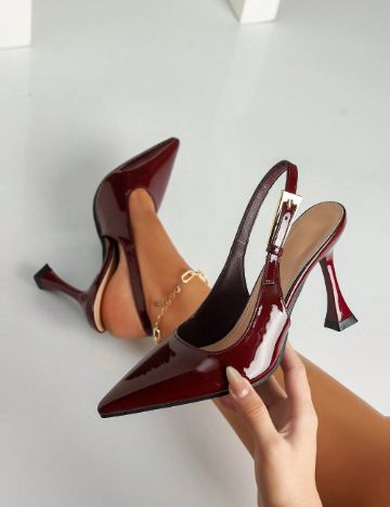 Pantofi cu toc Shein, vișiniu