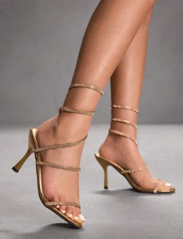 Sandale Cu Toc Shein, auriu