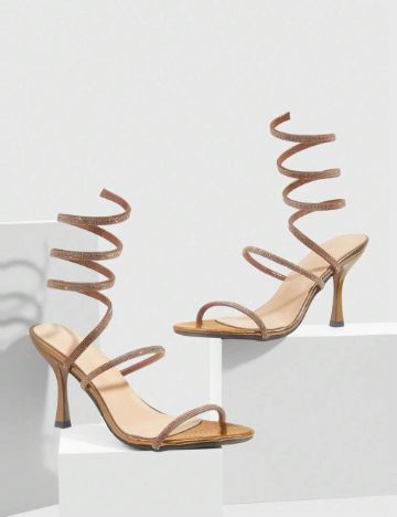 Sandale Cu Toc Shein, auriu