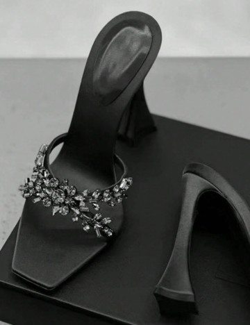 Saboți cu toc Shein, negru