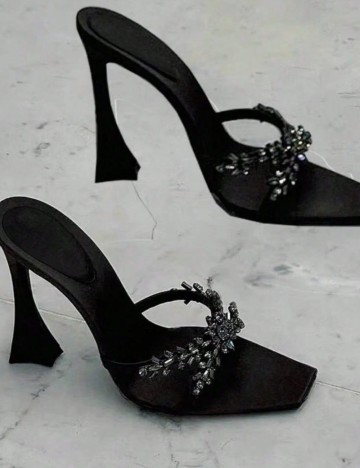 Saboți cu toc Shein, negru