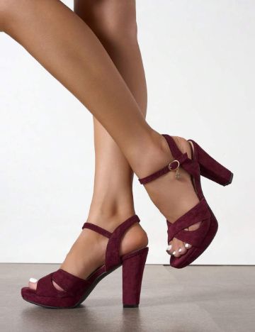 Sandale Cu Toc Shein, vișiniu