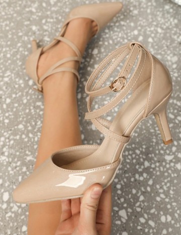 Pantofi cu toc Shein, bej