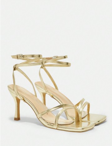 Sandale Cu Toc Shein CUCCOO, auriu