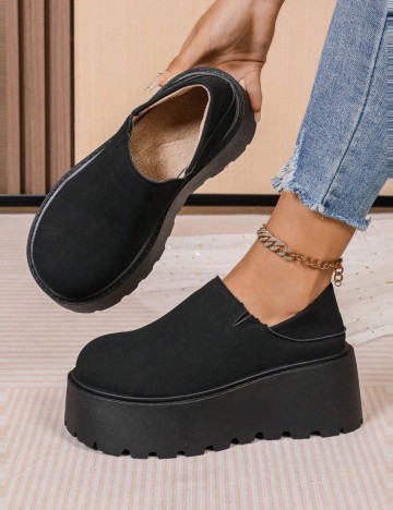 Saboți cu platformă Shein, negru