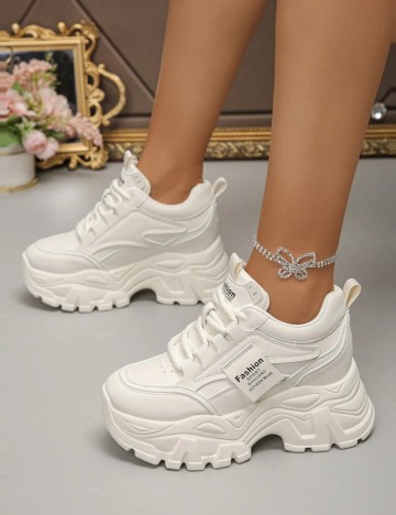 Pantofi Sport Shein, alb
