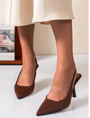 Pantofi cu toc Shein, maro
