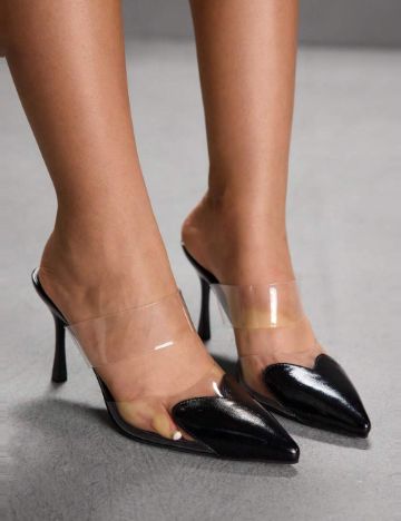 Saboți cu toc Shein, negru