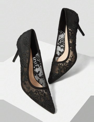 Pantofi cu toc Shein MOTF, negru