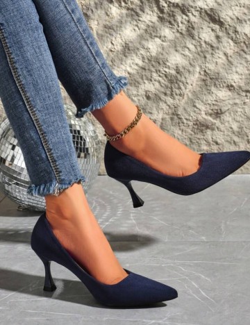 Pantofi cu toc Shein, albastru