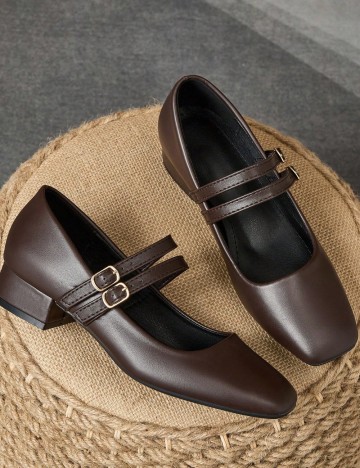 Pantofi Shein, maro