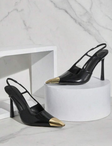 Saboți cu toc Shein, negru