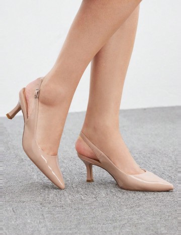 Pantofi cu toc Shein, bej