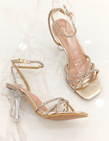 Sandale Cu Toc Shein, auriu