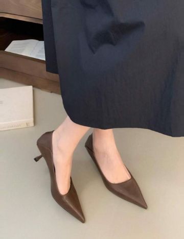 Pantofi cu toc Shein, maro