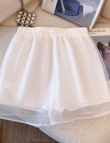 Pantaloni scurți Shein, alb