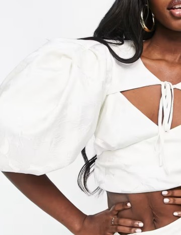 Cămașă cu m&acirc;necă scurtă ASOS, alb