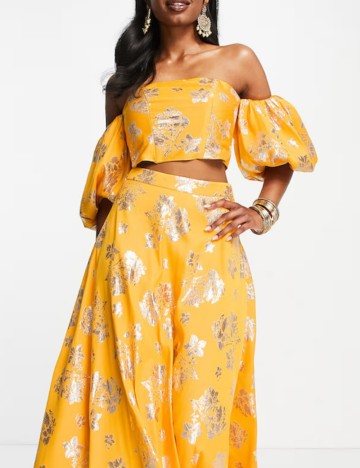 Cămașă cu m&acirc;necă scurtă ASOS, portocaliu