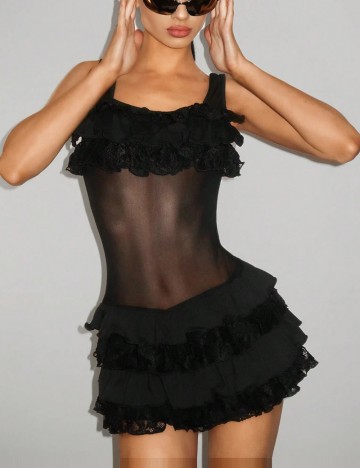 Rochie tip salopetă Shein, negru