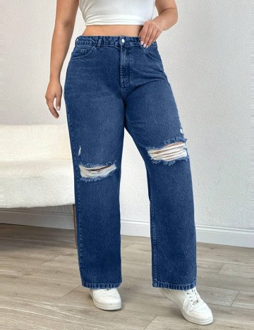 Jeans Shein Curve+, albastru