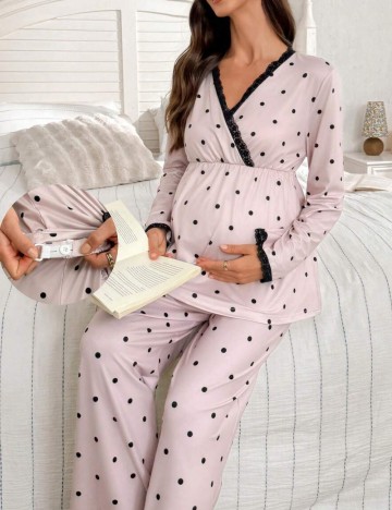 Compleu pijamale Shein, roz