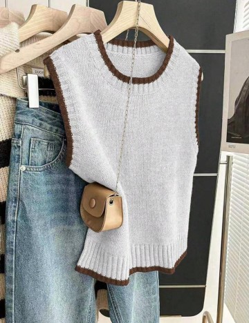 Vestă tricotată Shein, gri