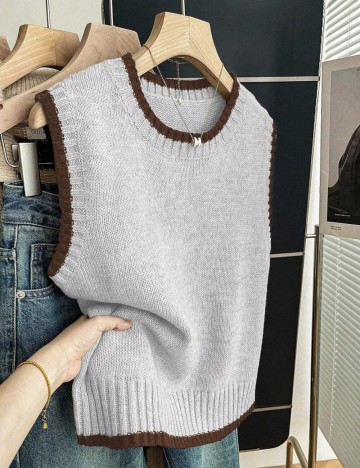 Vestă tricotată Shein, gri