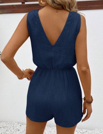 Salopetă scurtă Shein Curve+, albastru