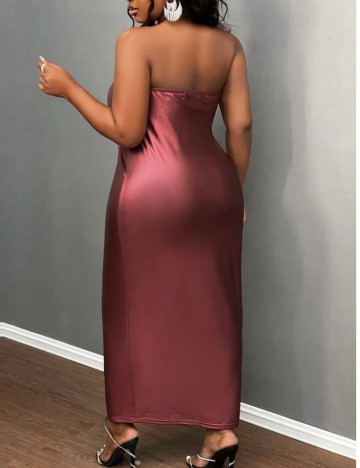 Rochie maxi Shein Curve+, vișiniu