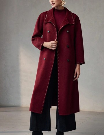 Palton Shein MOTF, vișiniu