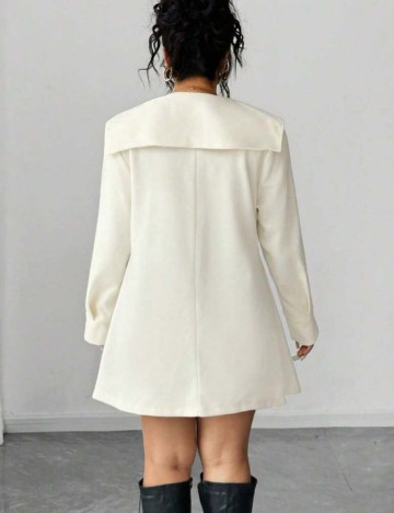 Palton Shein Curve+, crem