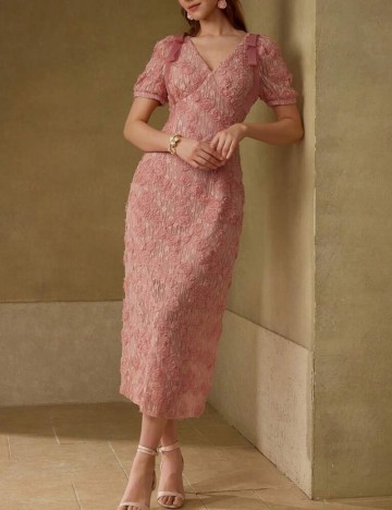 Rochie midi Shein MOTF, roz