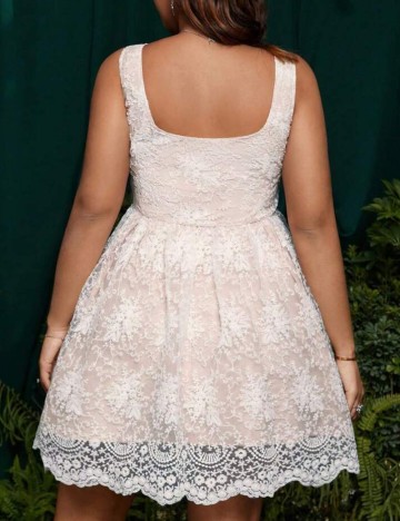 Rochie mini Shein Curve+, alb