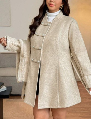 Palton Shein Curve+, bej