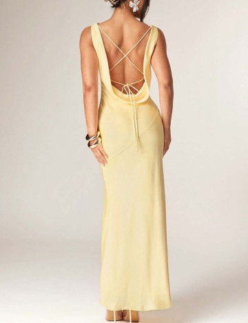 Rochie maxi Shein Silquee, galben