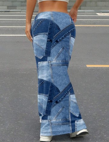 Fustă maxi Shein, mix culori