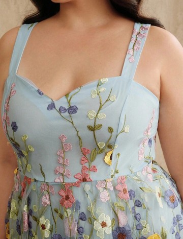 Rochie maxi Shein Curve+, mix culori