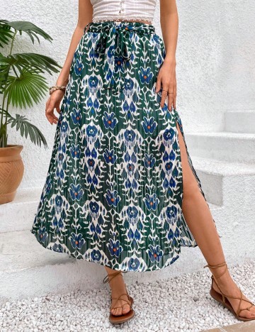 Fustă midi Shein, mix culori