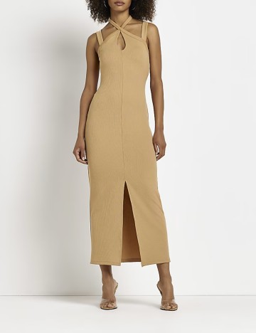 Rochie midi River Island, maro deschis
