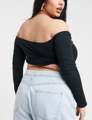 Top Flounce, negru
